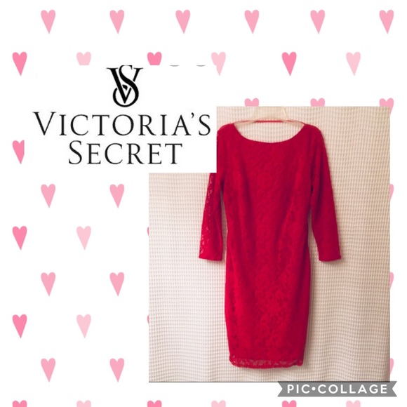 MODA VS Red Floral Lace Sexy Dress L - Picture 1 of 6